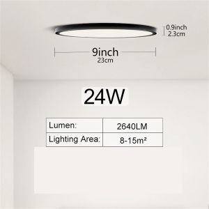 NEW Ultra-thin led Round Waterproof Toilet Bathroom Balcony Bedroom Kitchen & Bath Light Aisle Hallway Light 24W 28W 38W 48W SINRIT