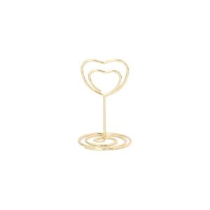 Vertical Metal Name Card Clip Heart Round Photo Holder Wedding Birthday Decoration Stand
