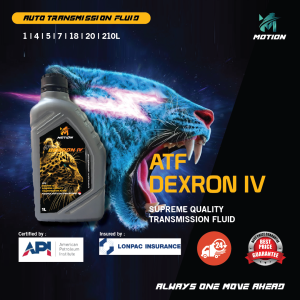 MOTION ATF TYPE IV / DEXRON 4 DEXRON IV 4L 1L FULLY SYNTHETIC AUTOMATIC TRANSMISSION FLUID OIL GEARBOX KERETA