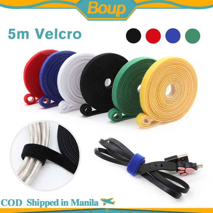 5M Velcro Wire Organizer, Reusable Cable Ties Cable Management for Wires and Organizing Cords