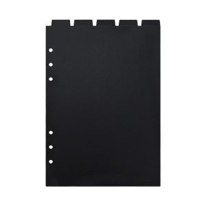 MMLUCK 6 lỗ Phụ kiện máy tính xách tay A5 A6 A7 Đen Sổ kế hoạch Vách ngăn trang Vách ngăn rời Bộ chia giấy máy tính xách tay Dụng cụ tách Chỉ số chất kết dính Bộ chia chỉ số