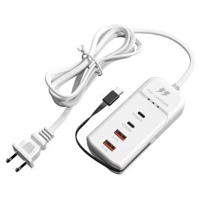 LGAO 4 Port USB Charger with Type-c Socket Extension Dual PD Fast Charging Head Dual 5.1A USB Multi