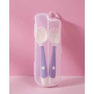 BPA FREE Sendok dan Garpu MPASI Bayi Baby Spoon Fork Peralatan Makan Bayi Aman SILIKON Silicone