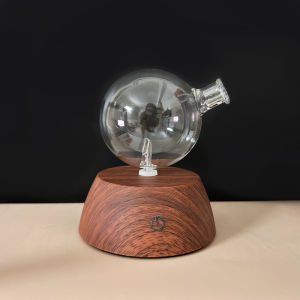 Wood Grain Plastic Base+glass Essential Oil Aroma Diffuser Colorful Fragrance Light One Touch Control Aromatherapy Nebulizing