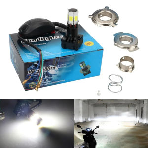 Motorcycle Universal 6LED Headlight White Alloy Material Universal Waterproof
