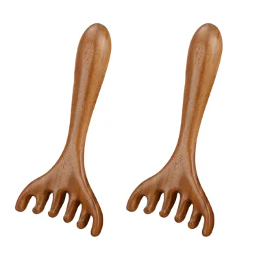 Natural Wood Massage Tool Alat Kayu Urut Badan Acupuncture Traditional Massage Tool 木刮痧板 Five Claw Deer Massage Comb