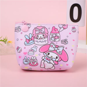Christmas Gift Halloween Hot Sanrio Kit Pu Girl Leisure Headset Storage Bag Kawaii Hello Kitty Anime Fashion Student Portable Waterproof Zero Wallet New
