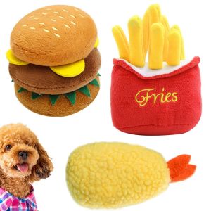 EKILLERLY Thú nhồi bông Sang Trọng Bền Chew Đồ Chơi Đồ Chơi Pháp Khoai Tây Chiên Burger Con chó con Chơi Con chó Đồ Chơi Pet Interacative Pet Nguồn Cung Cấp Pet Chew Đồ Chơi