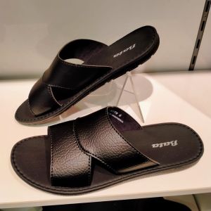 Sandal BATA SKIP Terbaru/Sandal Pria Skip Black & Brown 0riginal Bata 8714179 Bahan Kulit Sintetis