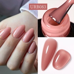 UR SUGAR24 color glass bottle rubber bottom rubber reinforcement long-lasting scratch free bottom rubber glittering powder nail polish glue