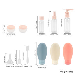 ชุดเครื่องสำอางเจลอาบน้ำแชมพูของเล่นขวดแยกสเปรย์โทนเนอร์ชุด11ชิ้นขวดครีมโลชั่นครีมทาหน้าสำหรับการเดินทาง