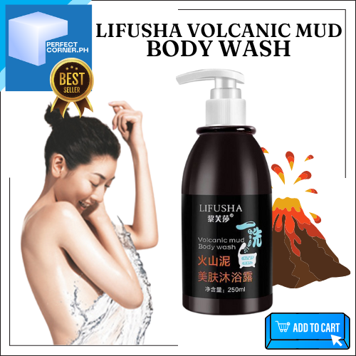 Volcanic Mud Shower Gel Whitening Body Wash Deep Clean Body Bathing