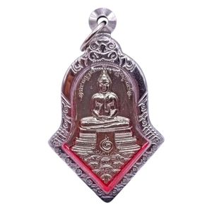 K907 ท้าวเวส ท้าวเวสสุวรรณ ท้าวเวชสุวรรณ หลัง หลวงพ่อโสธร วัดจุฬามณี จังหวัดสมุทรสงคราม เนื้อกะไหล่เงิน ปี 2564 ขนาด 3.0X5.0 ซม. เลี่ยม กรอบพระ สแตนเลสแท้ วัตถุมงคล พร้อมส่ง