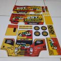 Lembar pola stiker papercraft untuk membuat miniatur truk oleng size 30 cm. 