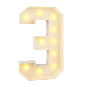 INEXTIN 91cm LED Light Balloon 0-9 Numbers Light Up Balloons Balloon Filling Box Decoration Box Giant Numbers Lighted Marquee Numbers Birthday Decoration