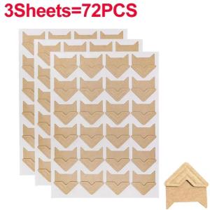 240/24PCS Photo Albums Corner Stickers Kraft Paper for Scrapbooking Decoration DIY Picture Photo Album Journal Corner Sticker