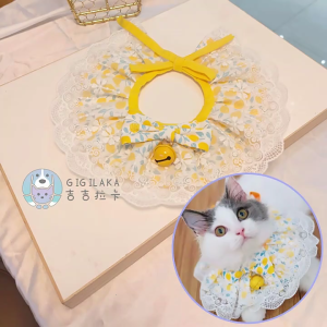 Nhỏ thời trang chuông Vòng cổ cho thú cưng ren BIB dễ thương ren Vòng cổ cho thú cưng yếm cổ áo đáng yêu chó Vòng cổ mặt con mèo decors cổ áo cho chó nhỏ