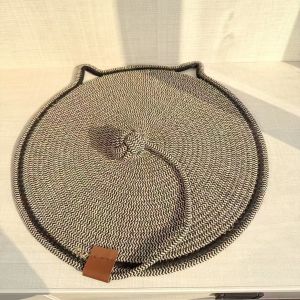 Cotton rope woven cat scratching mat toy ball integrated durable scratch-resistant wear-resistant washable pet mat cotton rope BED scratch-resistant wear-resistant  saving your NON Toxic washable  easy cleanup of fur dirt  100% natural