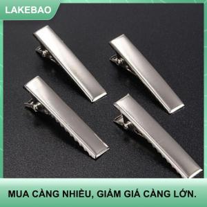 【LAKEBAO】 50 cái kẹp tóc kim loại dẹt màu bạc thời trang kẹp tóc dẹt kẹp tóc kim loại