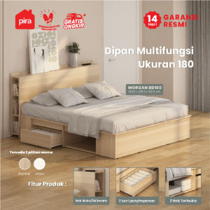 Pira Bavarian - Morgan BD 180 Dipan / Ranjang / Tempat Tidur dengan Laci Penyimpanan