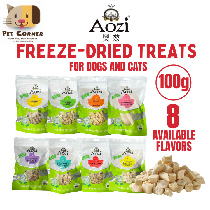 Aozi Organic Freeze Dried Pet Food Treats for Cats and Dogs 100g