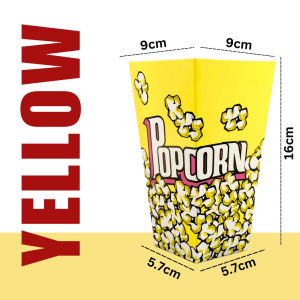 50pcs 28oz Paper Popcorn Box Disposable Paper Popcorn Bucket Party Food Packaging Box
