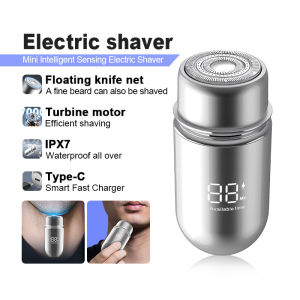 MeeGoo Electric Shaver Portable Mini Razor Travel Pocket Beard Trimmer Washable Smart Shaver