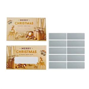 MUQZI 30 Set Write‑In Christmas Scratch Off Cards Opaque Coating Self-Scratchable Xmas Interactive Game Cards DIY Gift Cartoon Themed Scratch Off Tickets Cards Christmas Party