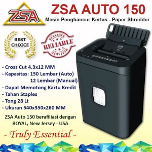ZSA Auto 150 Penghancur Kertas Shredder 150 Lembar Official Store