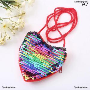 [COD] Springhooe Creative Sequin Coin Purse Little Girl Messenger Love Shoulder Bag Coin Purse