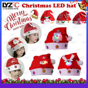 LYZRC LED New Year Navidad Hat Snowman Elk Santa Hat Children Children Adult Christmas Gift Decoration Glowing Christmas Hat