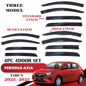Car Door Visor Window Cover Mugen Air Press Sun Visor Mirror Cover Rain Guard Car Accessories Aksesori Pintu Kereta Perodua Proton Myvi Axia Alza Viva Bezza Saga VVT Preve Exora X50 Persona Waja Wira Saga Blm Kancil Kembara Kening Tingkap Kereta