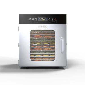 Lecon เครื่องอบอาหารแบบ10ชั้น วัสตุสแตนเลส กล่องเป่าแห้งควบคุมอัจฉริยะ ทำอาหารละลายน้ำ ถั่ว ผลไม้ ผัก เนื้อแห้งได้หมด การประหยัดพลังงาน เครื่องอบอาหาร เครื่องอบอาหารแบบ 10 ชั้น - Lazada