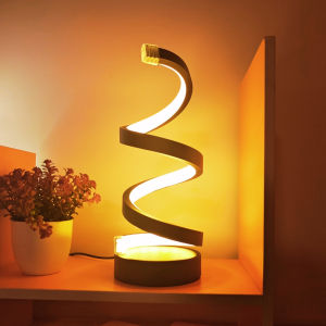 Spiral Table Lamp Modern Creative Design Suitable for Home Decoration Suitable for Dining Room Living Room Bedroom