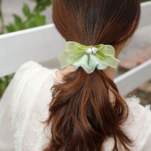 Cột tóc hoa vải hoa Lưu Ly trắng