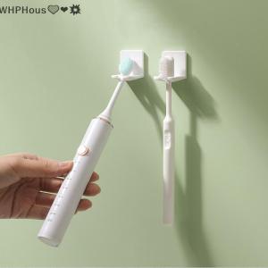 WP💓💛💖 Toothbrush Rack Dustproof Wall Mounted Electric Toothbrush Rack Punch-free Bathroom Toothbrush Storage Rack
