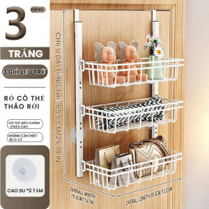 6-Tier Storage Basket Bathroom Back Door Storage Rack Wall-Mounted Kitchen Storage Rack Wall-Mounted Organizer