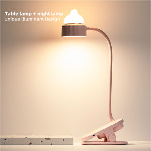 LED Desk Lamp Table Lamp USB Charging Folding Clip Light Three-Speed Adjustable Cat Reading Night Light For Smart Home