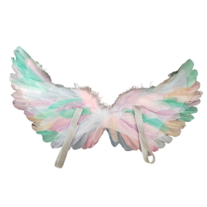 ขนนกปีกนางฟ้าอุปกรณ์ประกอบแต่งชุดคอสตูมสำหรับงานปาร์ตี้ในคาร์นิวัลการเต้นรำสวมหน้ากากวันฮาโลวีน