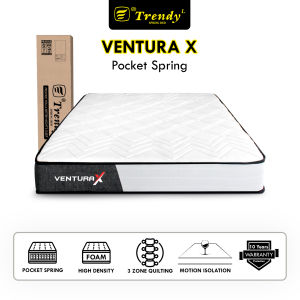 Trendy Ventura X Pocket Spring - Motion Isolation - Mattress Vacuum - Kasur Spring Bed Dalam Box