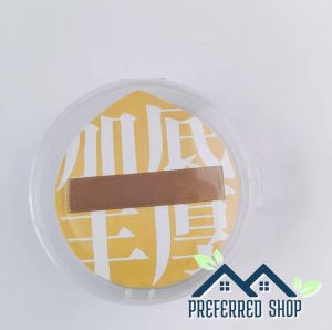 PREFERRED SHOP XL Powder Puff with Handle for Dry and Wet Use Thickening Powder Application Green and Yellow Teardrop Design Preferred Shop Brand