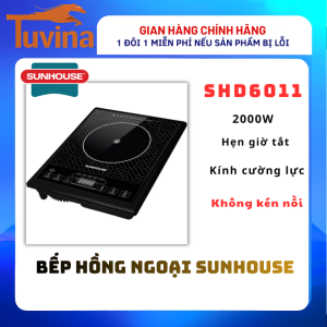 Bếp hồng ngoại Sunhouse SHD6011 2000W – Hẹn giờ màn hình LED dùng mọi loại nồi