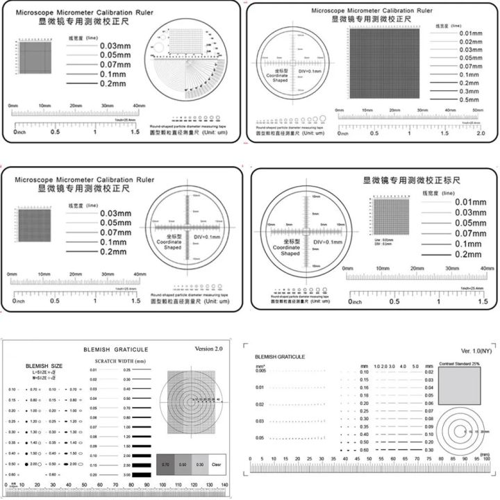 Firefly] Soft Ruler Microscope Micrometer Calibration Slide Line Width Particle Diameter Sg  I.365130135