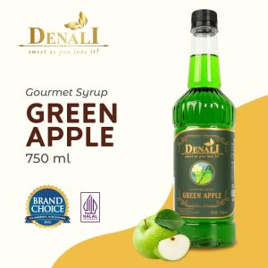 Syrup Denali Rasa GREEN APPLE 750 ml Premium Sirup Apel Hijau Flavoured Minuman Bartender Kopi Dll