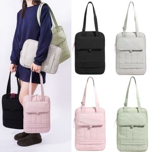 NOBLELUX One-Shoulder Handheld Laptop Bag Canvas Versatile Shoulder Bag Simple Business Briefcases for Lenovo Dell Laptop Business
