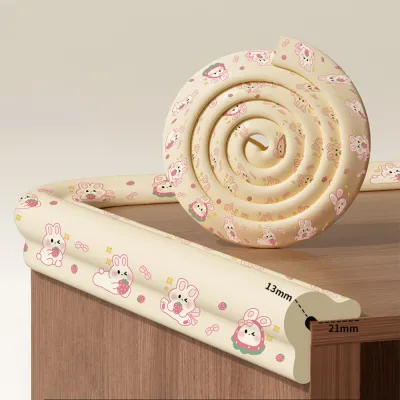 DILER 2m Desk Edge Guard Strip Baby Safety Cartoon Digital Pattern Wall Corner Protector Durable Thickend Foam Bumper Bedside