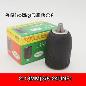 Hand Tight Self-Locking Chuck 0.8-10mm/2-13mm Fast Automatic Self-Locking Hand Drill Collet