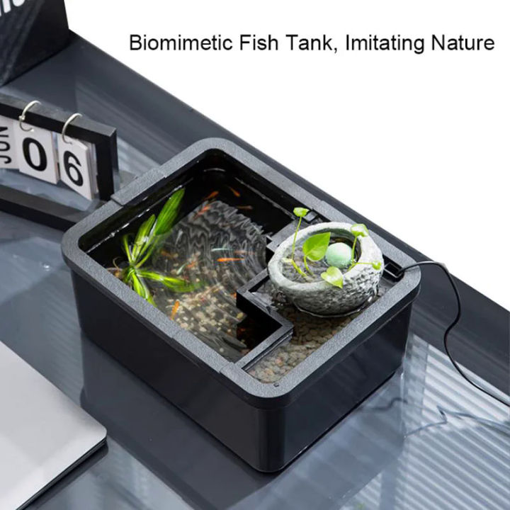 Acrylic Ecological Filter Fish Tank Silent Operation Desktop Fish Tank ...