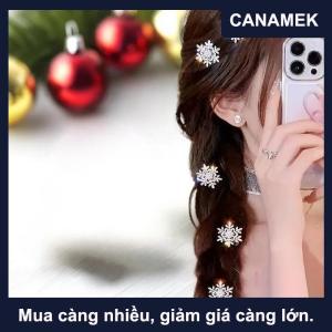 【CANAMEK】 2 4 6Pcs Giáng Sinh Rhinestone Bông Tuyết Kẹp Tóc Sáng Bóng Tinh Tế Tóc Pins Cho Phụ Nữ Cô Gái 2026 Đồ Trang Sức Thời Trang Quà Tặng Năm Mới