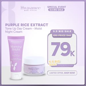 HWASAMEE - Tone Up Day Cream + 10x Brightening Night Cream Untuk Mencerahkan Dan Melindungi Kulit